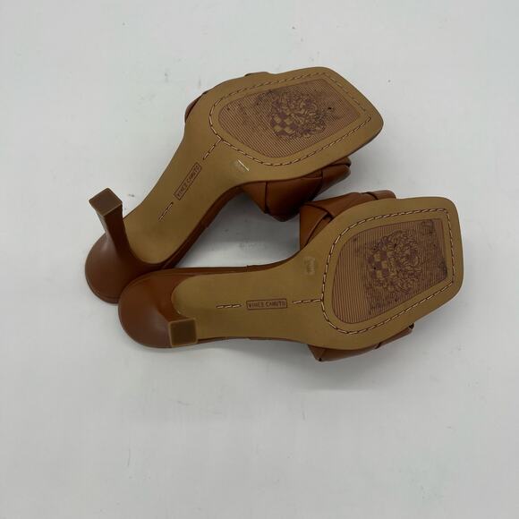 Vince Camuto Brelanie Woven Strap Mule Heels Barn Brown Womens Size 5.5 - Picture 12 of 13